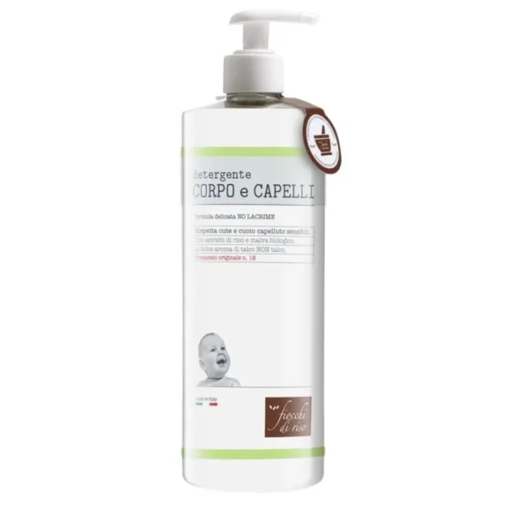 Fiocchi di Riso Detergente Corpo e Capelli Talco 750 ml Fiocchi di Riso Detergente Corpo e Capelli Talco 750 ml