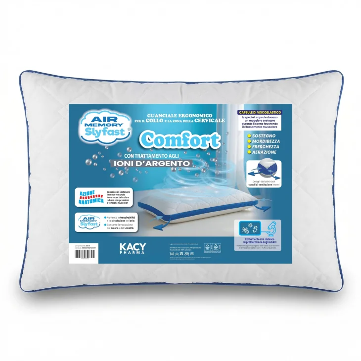 Slyfast Comfort Guanciale Air Memory Ergonomico Cervicale