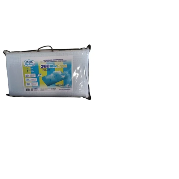 Slyfast Air Memory 38D VBluegreen Doppia Onda Forato Guanciale Ergonomico 1 pezzo