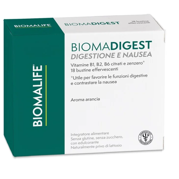 Biomalife Biomadigest Integratore per Disturbi Digestivi 18 Bustine