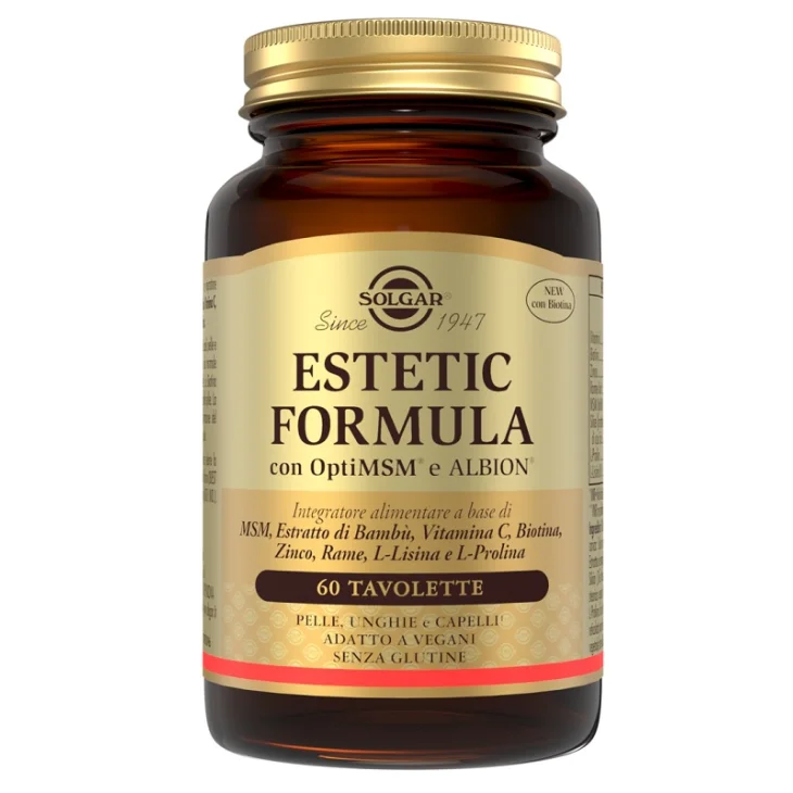 Solgar Estetic Formula Integratore Alimentare per Capelli Pelle e Unghie 60 Tavolette