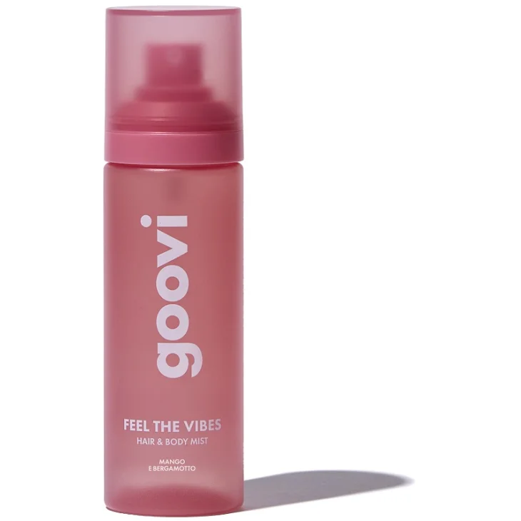 Goovi Hair & Body Mist Feel The Vibes Acqua Profumata per Corpo e Capelli Mango e Bergamotto 100 ml