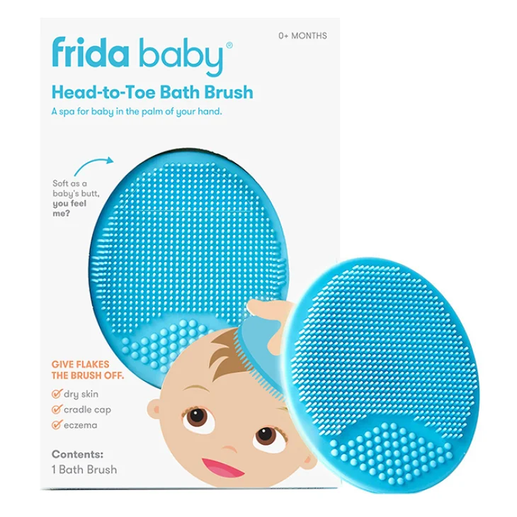 Frida Baby Spazzola da Bagno in Silicone per Bambini per Pelle Secca e Massaggio 1 Spazzola
