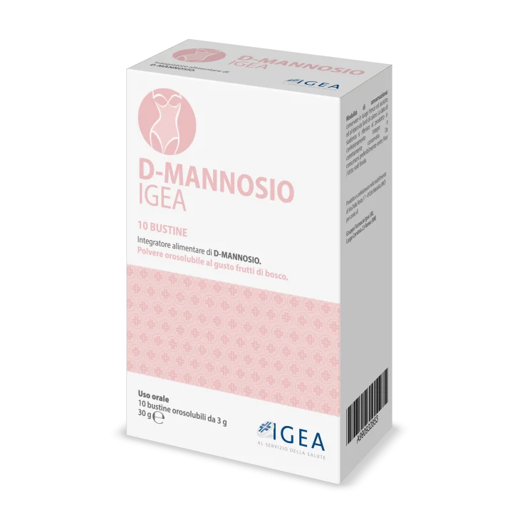 Farmacia Igea D-Mannosio Igea Polvere Orosolubile Gusto Frutti Rossi 10 bustine senza glutine e senza lattosio