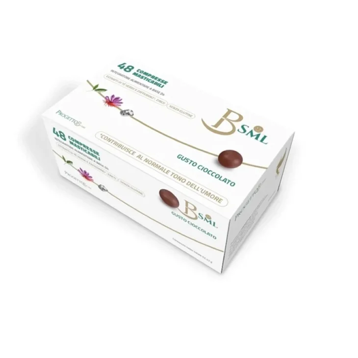 BSML Integratore per il benessere mentale Gusto Cioccolato 48 compresse masticabili