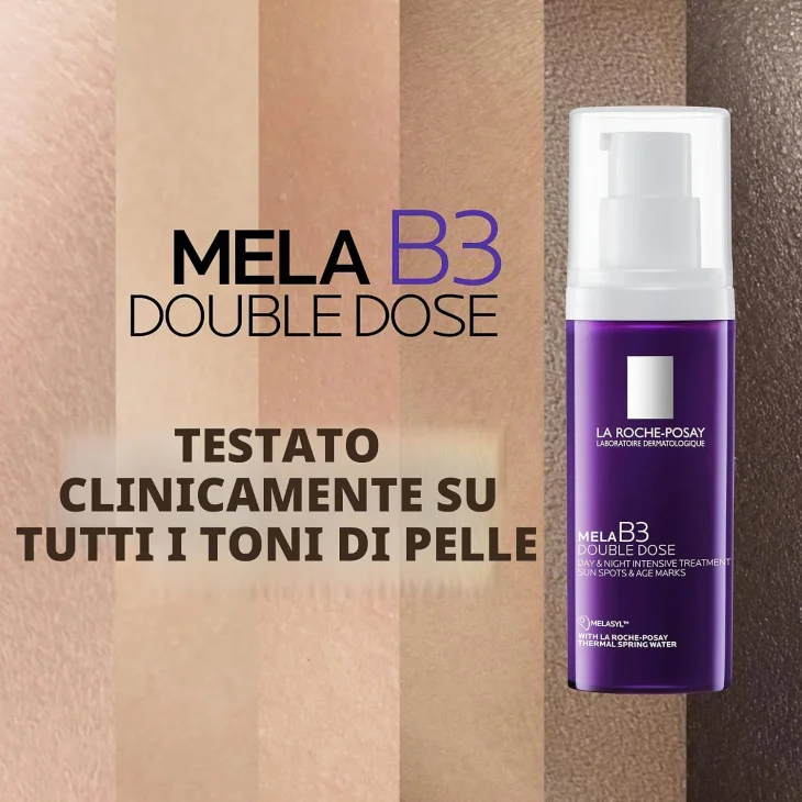 La Roche-Posay Mela B3 Double Dose Trattamento intensivo giorno e notte per macchie dell'et&agrave; e segni dell'et&agrave; a base di Melasyl e Proxylane 40 ml