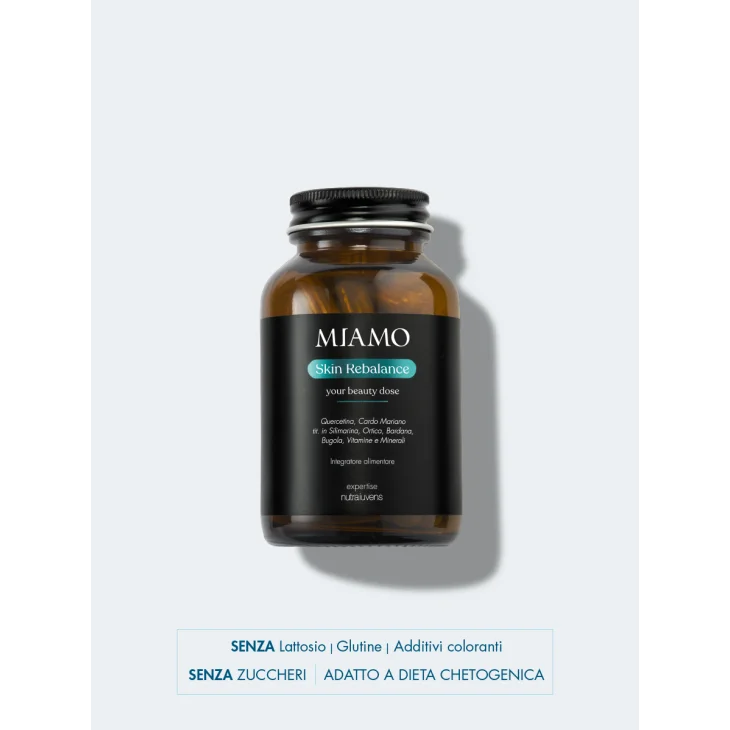Miamo Skin Rebalance IIntegratore per le Funzioni Depurative dell'organismo e per il benessere della pelle 60 capsule Miamo Skin Rebalance IIntegratore per le Funzioni Depurative dell'organismo e per il benessere della pelle 60 capsule