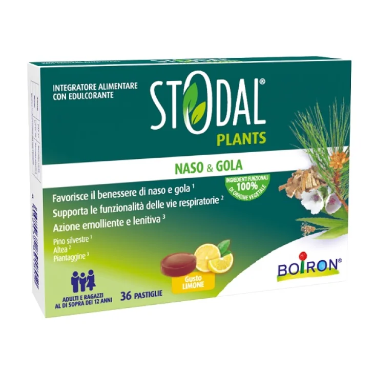 Boiron Stodal Plants Limone Integratore Per La Salute Respiratoria Di Naso E Gola 36 Pastiglie