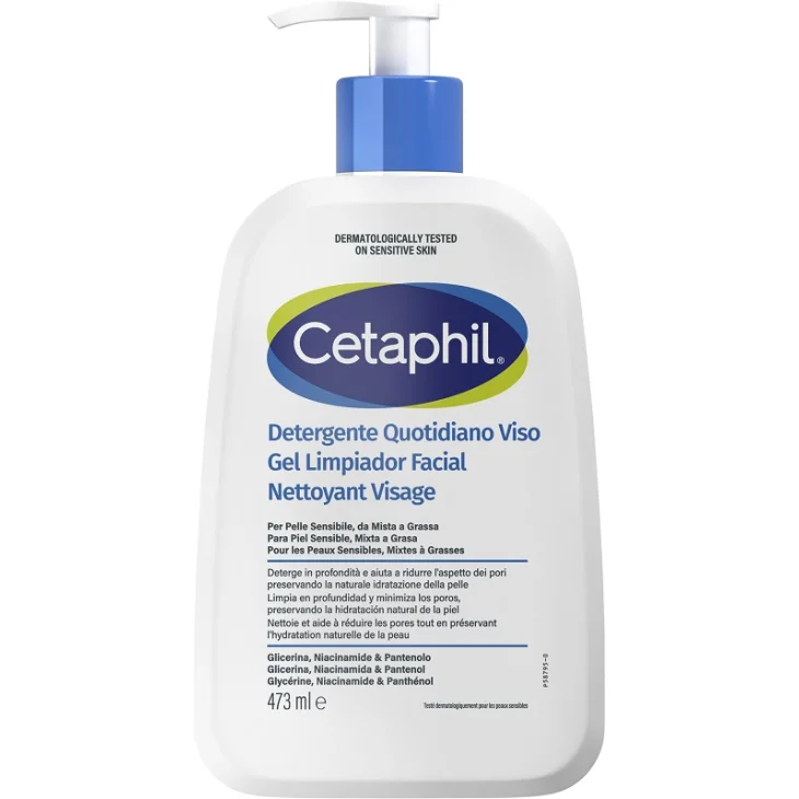 Cetaphil Detergente Quotidiano Viso per Pelle Sensibile 473 ml