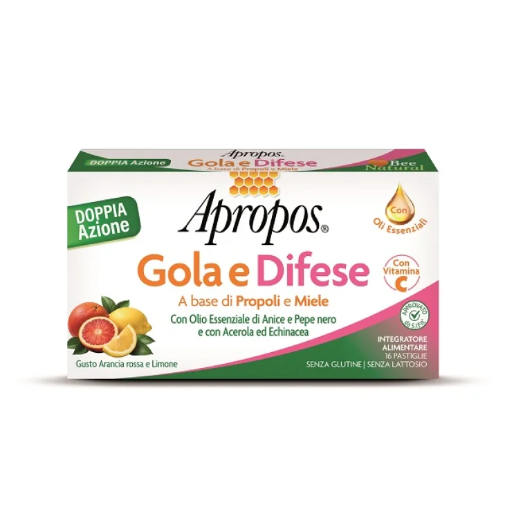 Apropos Gola Difese Integratore Alimentare Propoli E Miele Per Le Difese Immunitarie 16 Pastiglie