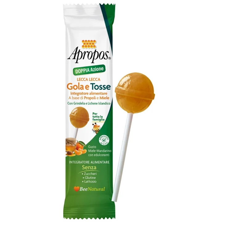 Apropos Lecca Lecca Gola E Tosse Integratore Alimentare Propoli E Miele 8,5 g