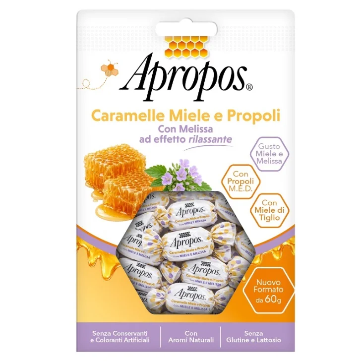 Apropos Caramelle Miele E Propoli Con Melissa Effetto Rilassante 60 g