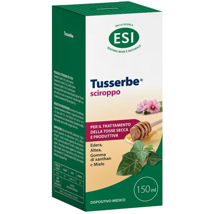 Esi Tusserbe Sciroppo Trattamento Tosse Secca e Produttiva Adulti 150 ml Esi Tusserbe Sciroppo Trattamento Tosse Secca e Produttiva Adulti 150 ml