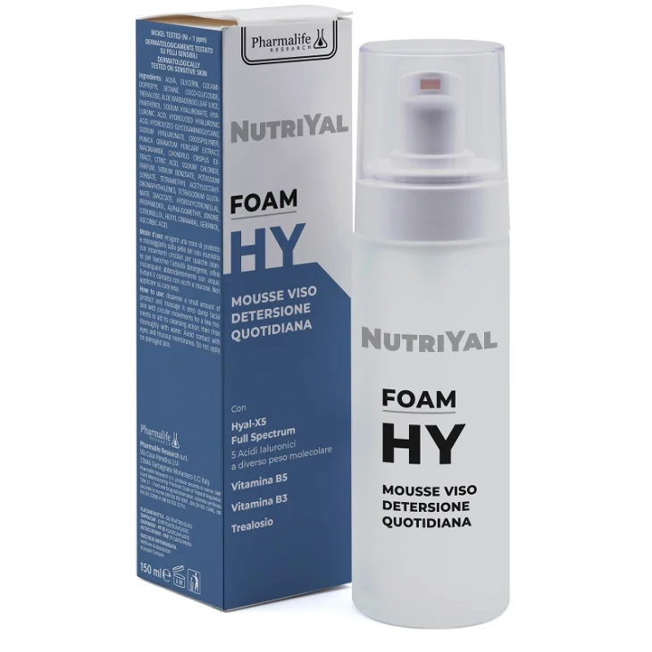 Nutriyal HY Foam Mousse Viso Detersione Quotidiana Idratante 150 ml