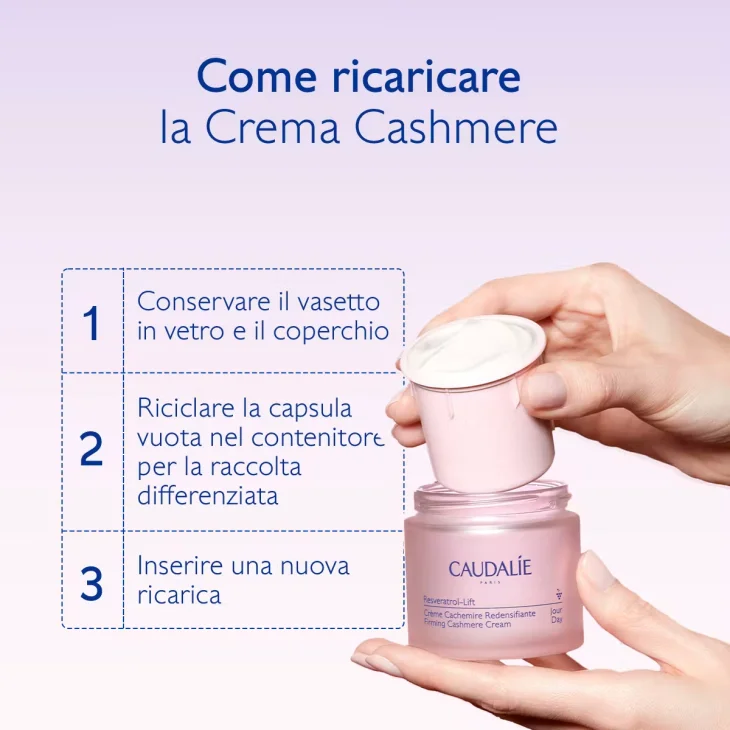 Caudalie Ricarica Resveratrol Lift Cashmere Crema Ridensificante Viso 50 ml refill Caudalie Ricarica Resveratrol Lift Cashmere Crema Ridensificante Viso 50 ml refill