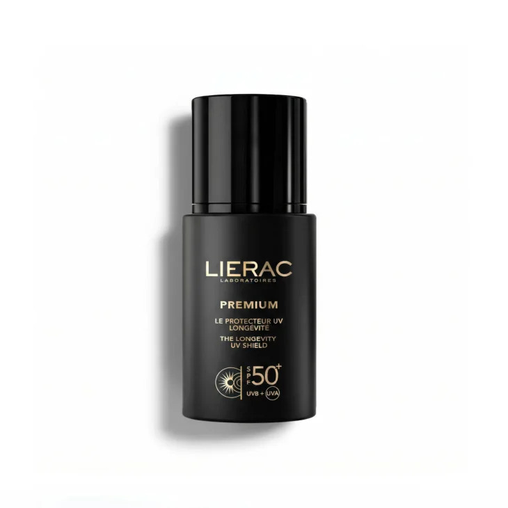 Lierac Premium Longevity UV Shield SPF50+ Fluido Setoso Viso Protezione Raggi UVA, UVB, luce blu 30 ml