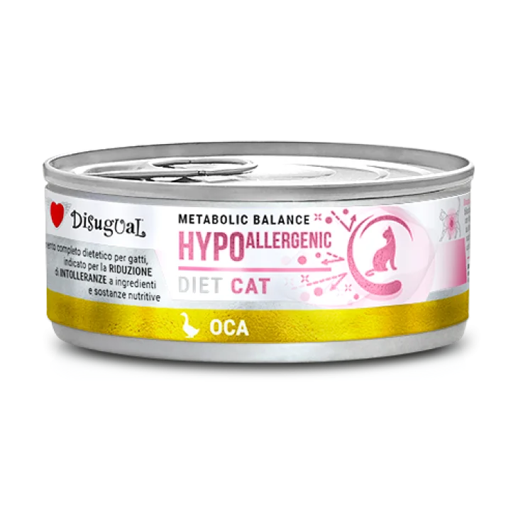 Disugual Cat Hypoallergenic Cibo Umido per Gatti Gusto Oca 85 g