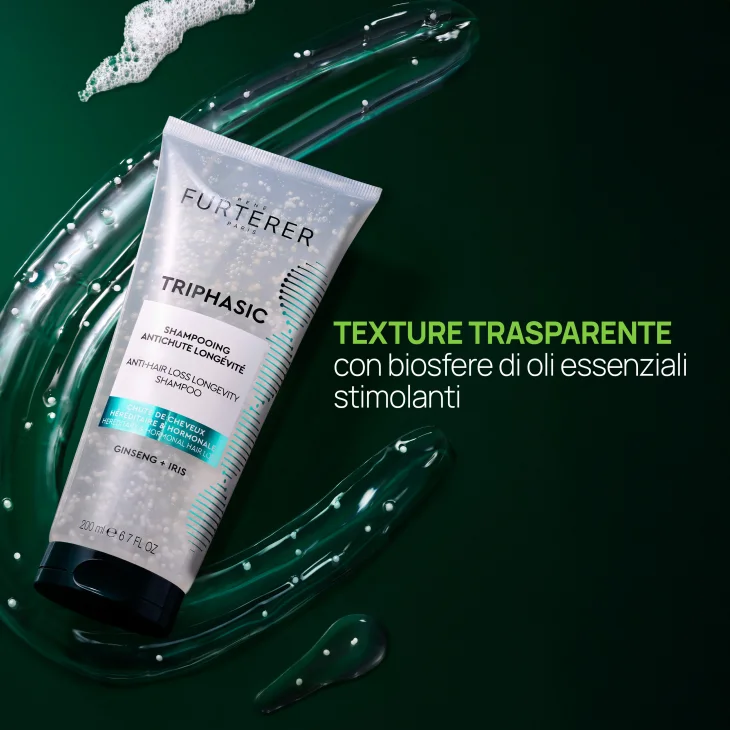 Ren&eacute; Furterer Triphasic Shampoo Anticaduta Longevit&agrave; ginseng e oli essenziali 200 ml