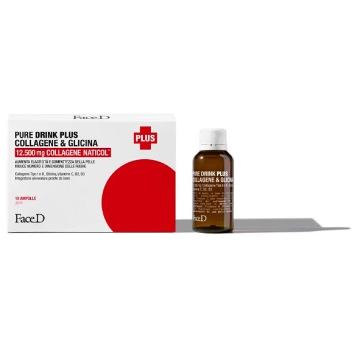 Face D Pure Drink Plus Collagene & Glicina per Benessere della Pelle 10 Ampolle Face D Pure Drink Plus Collagene & Glicina per Benessere della Pelle 10 Ampolle