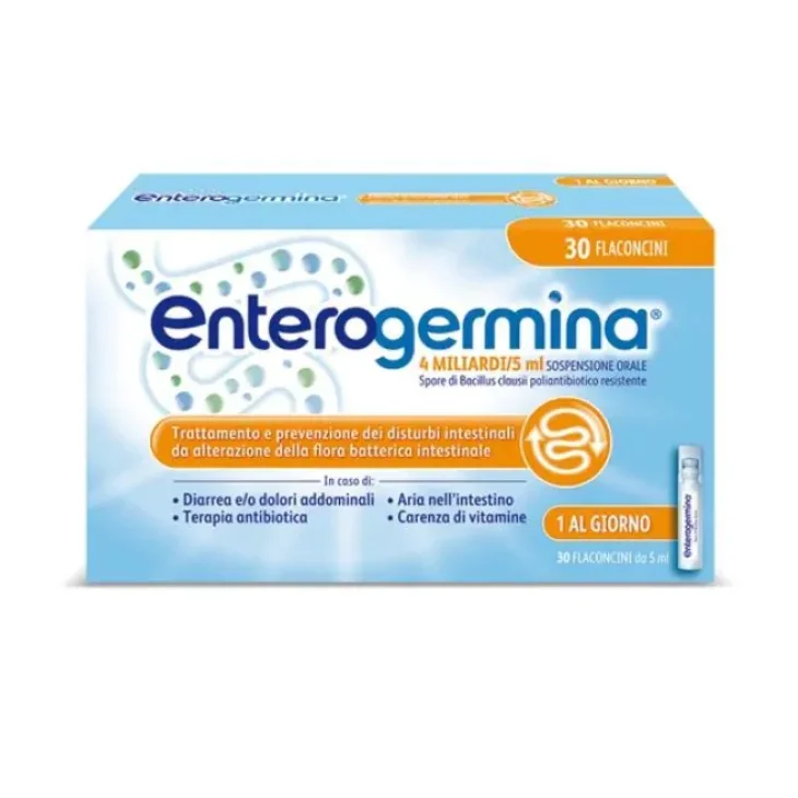 Enterogermina 4 Miliardi/5ml per l'equilibrio intestinale - 30 Flaconcini