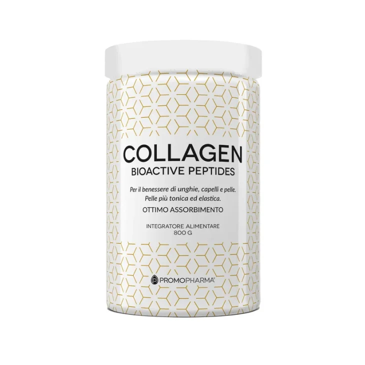 PromoPharma Collagen Bioactive Peptides Integratore con Peptidi di Collagene Idrolizzato per la riduzione delle rughe 800 grammi