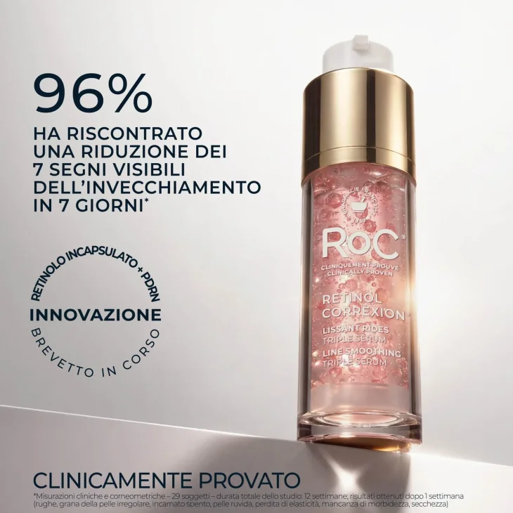 Roc Line Smoothing Retinol Correxion Triple Serum siero viso tripla azione 30 ml