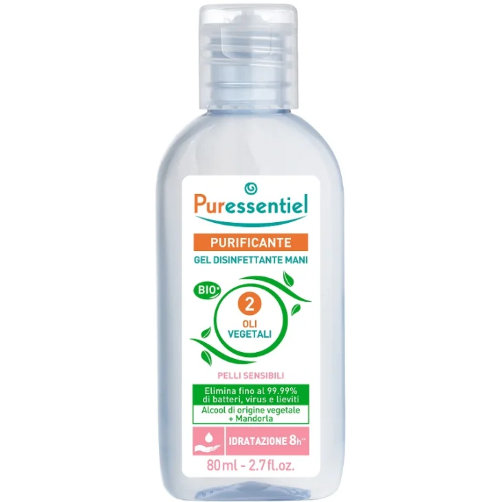 Puressentiel Gel Disinfettante Mani per Pelli Sensibili e Reattive 80 ml
