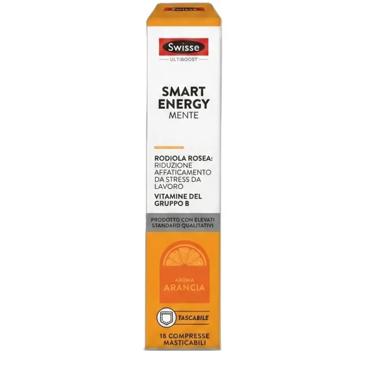 Swisse Smart Energy Integratore Energizzante per Affaticamento e Stress 18 Compresse Masticabili