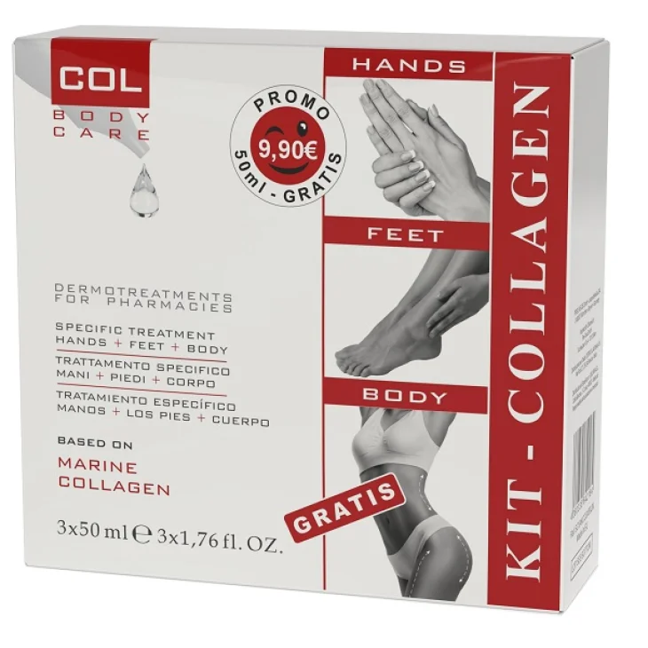 Vital Plus  iKit Collagen Cofanetto Trattamento Mani, Piedi e Corpo al Collagene Marino 3x50 ml
