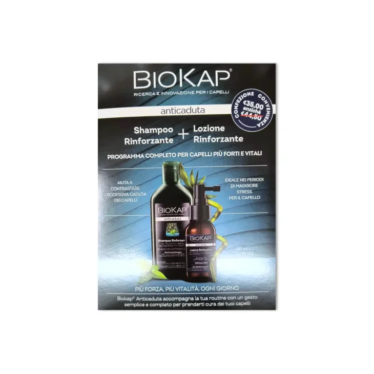 Bios Line Biokap Kit Anticaduta Edizione Limitata Shampoo Rinforzante 200 ml + Lozione Rinforzante 50 ml