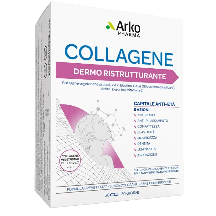 Arkopharma Collagene Dermo Ristrutturante Integratore Antiet&agrave; 60 Capsule