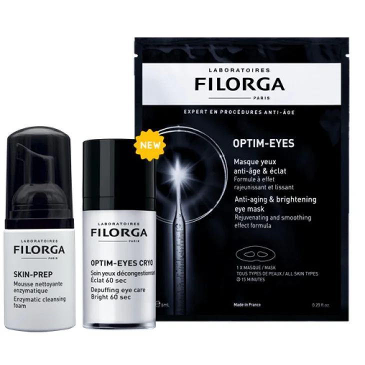 Filorga Cofanetto di Bellezza Optim-Eyes 15 ml + Mousse Detergente 30 ml + Maschera Occhi