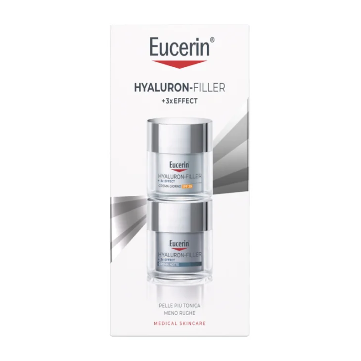 Eucerin Cofanetto Natale 2026 Hyaluron Filler 3X Crema Giorno 50 ml + Crema Notte 50 ml