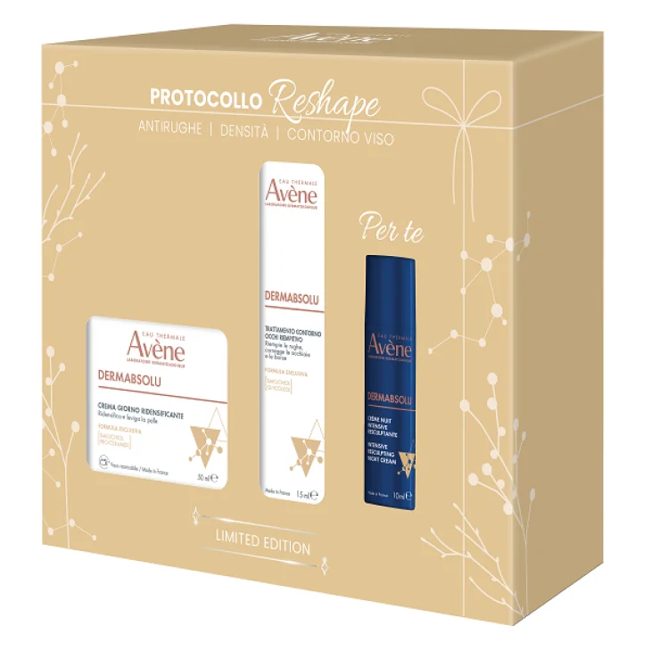 Av&egrave;ne Eau Thermale Dermabsolu Cofanetto di Bellezza Protocollo ReShape Crema Giorno 40 ml + Contorno Occhi 15 ml + Crema Notte 40 ml Trattamento Ridensificante
