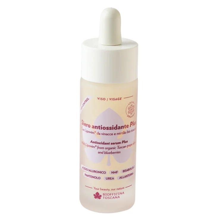 Biofficina Toscana Siero Antiossidante Plus per un&rsquo;Azione Idratante e Lenitiva e un Aspetto pi&ugrave; Tonico e Fresco 30 ml