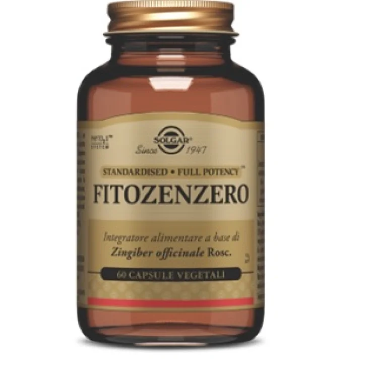 Solgar Fitozenzero Integratore Zenzero Digestivo 60 Capsule Vegetali