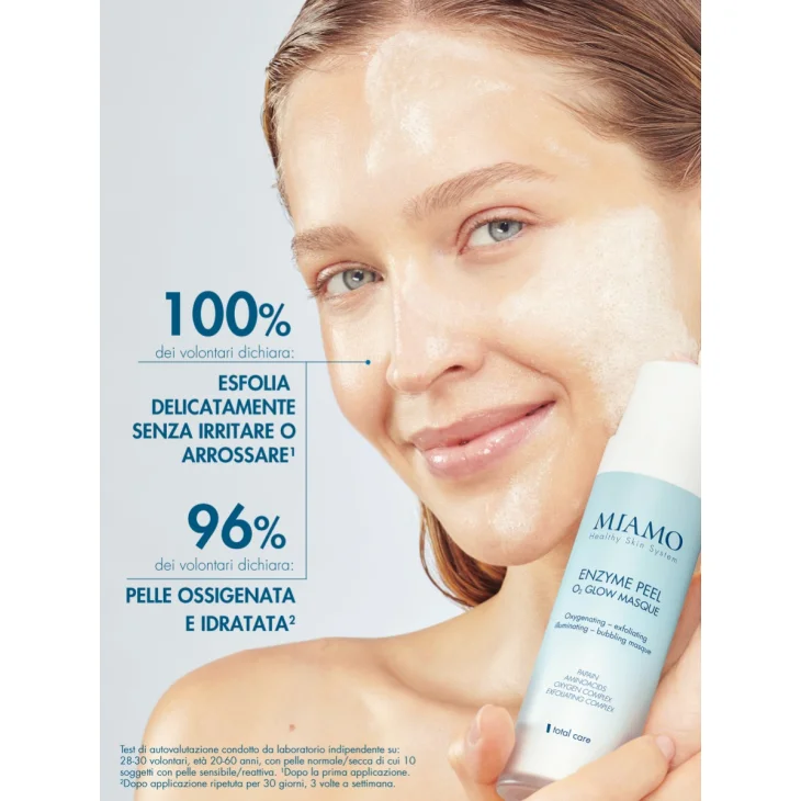 Miamo Enzyme Peel O2 Glow Maschera Esfoliante Enzimatica 45 ml +  Ricarica da 45 ml
