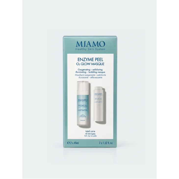 Miamo Enzyme Peel O2 Glow Maschera Esfoliante Enzimatica 45 ml +  Ricarica da 45 ml