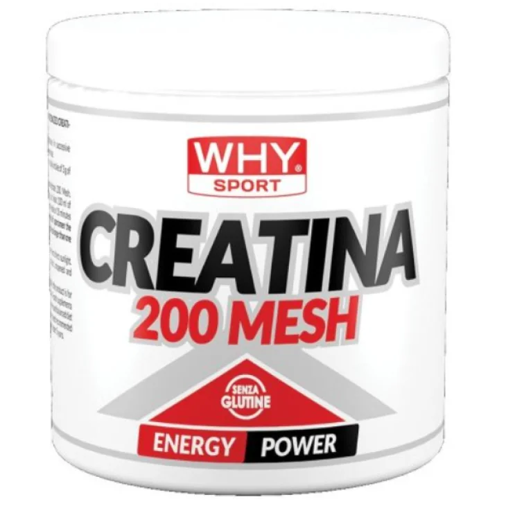 Whysport Creatina 200 Mesh Gusto T&egrave; alla Pesca Polvere Zero Zuccheri Senza Glutine 300 g