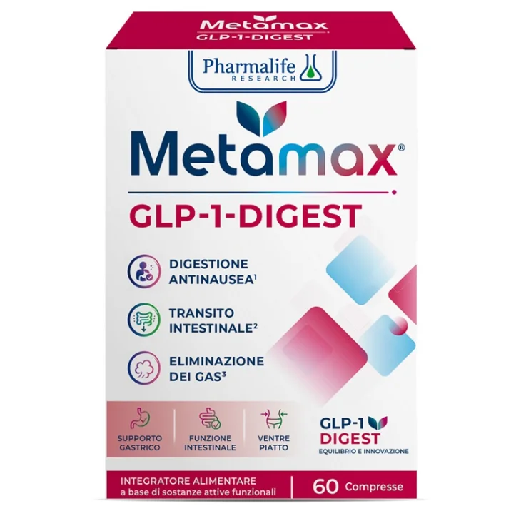 Pharmalife Metamax GLP-1 Digest Integratore per Stomaco e Intestino 60 Compresse