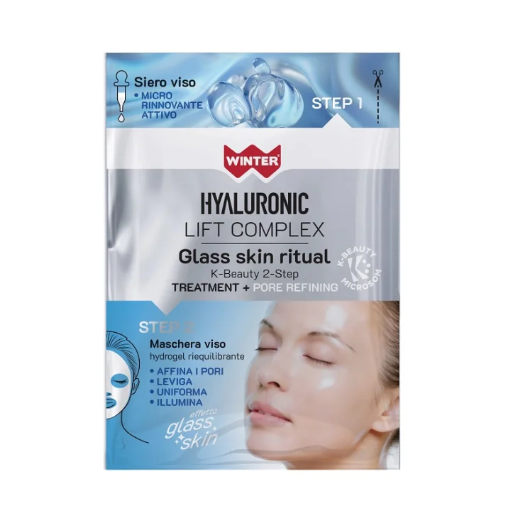 Winter Hyaluronic Lift Complex Glass Skin Ritual Siero Viso 2 ml + Maschera Viso Hydrogel
