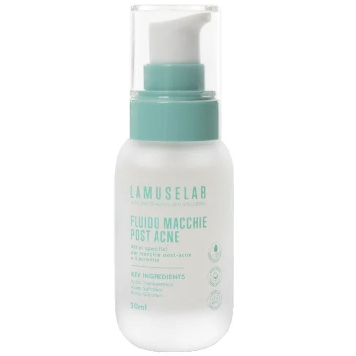 Lamuselab Fluido Macchie Post Acne Trattamento per Discromie Cutanee 30 ml Lamuselab Fluido Macchie Post Acne Trattamento per Discromie Cutanee 30 ml