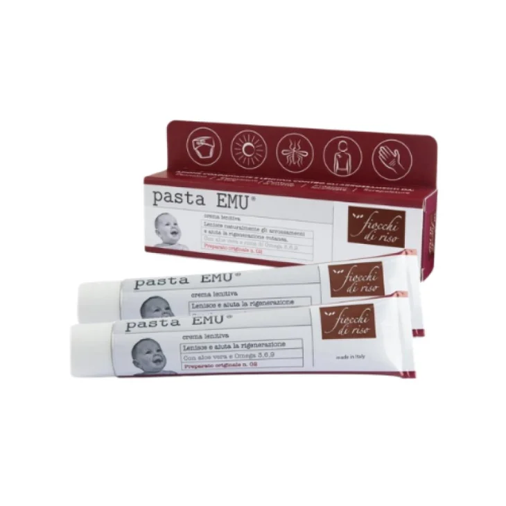 Fiocchi Di Riso Pasta Emu Crema Lenitiva Bipack Formato Convenienza 2x30 ml Fiocchi Di Riso Pasta Emu Crema Lenitiva Bipack Formato Convenienza 2x30 ml