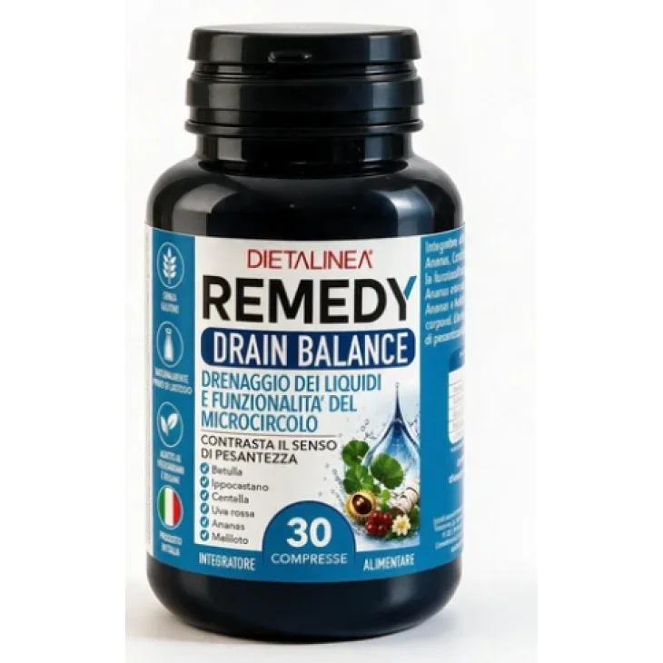 Dietalinea Remedy Drain Balance Integratore Per Il Drenaggio Dei Liquidi E La Funzionalit&agrave; Del Microcircolo 30 Compresse