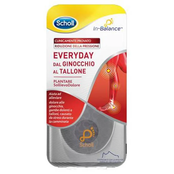 Scholl In-Balance Plantare Sollievo Dolore dal Ginocchio Taglia S 37-39.5