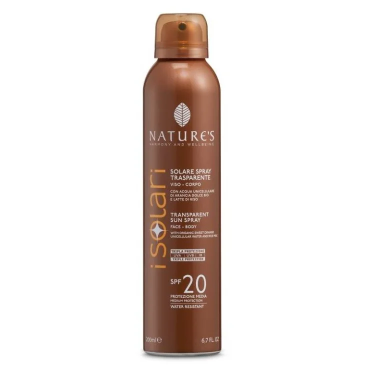 Nature's i Solari Spray Trasparente Viso-Corpo SPF20 200 ml