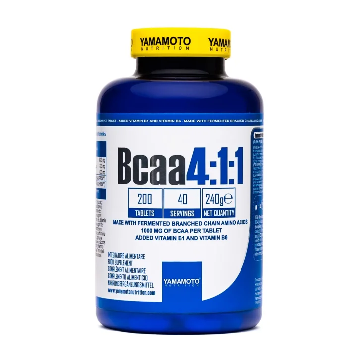 Yamamoto Nutrition BCAA 4 1 1 Integratore di Aminoacidi Ramificati 200 compresse