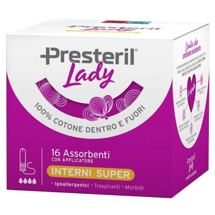 Corman Lady Presteril Assorbente Interno Compact Super  16 Pezzi