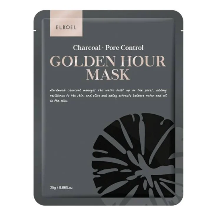 Elroel Golden Hour Mask Charcoal Maschera Viso Purificante 25 g