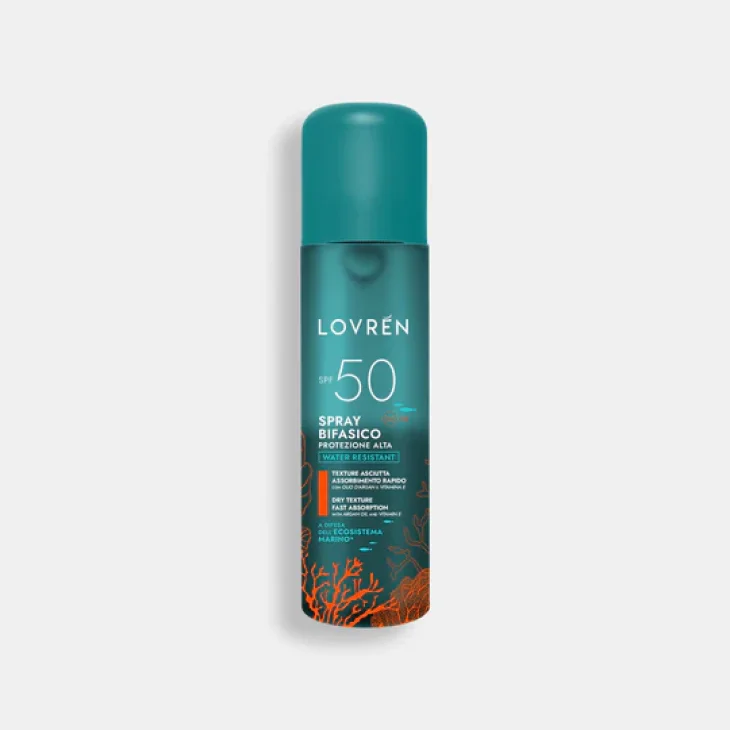 Lovrén Solaire Spray Bifasico SPF50+ per Viso e Corpo 150 ml